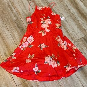 BNWT Charlotte Russe Fit&Flare Red Floral Dress